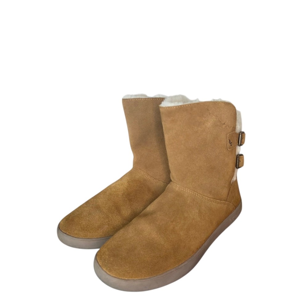 Koolaburra by UGG Amarah Womens 9 Chestnut Suede Faux Fur Button Boots